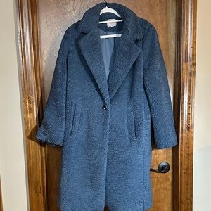 LOFT Deep Blue Teddy Coat